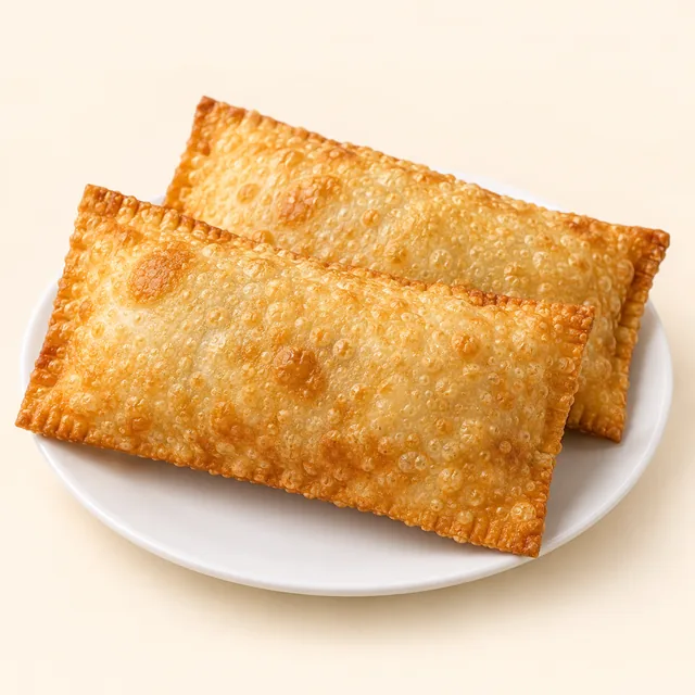 Pastéis retangulares de massa frita — imagem ilustrativa